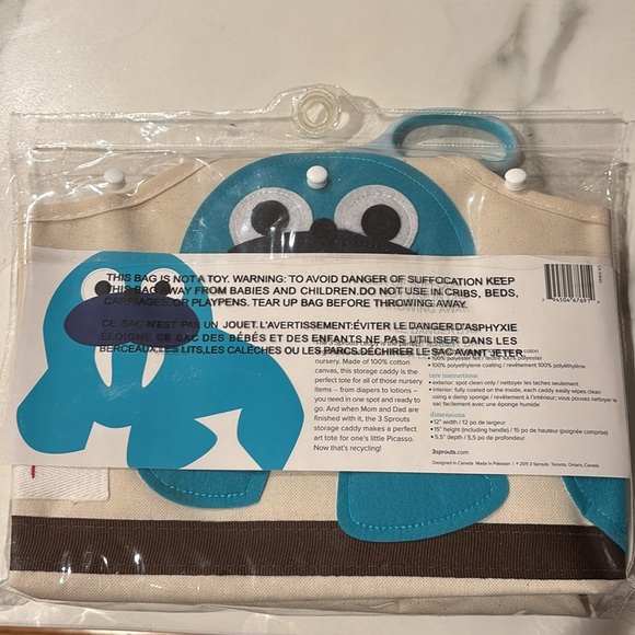 3 Sprouts Storage Caddy Walrus - Picture 2 of 2